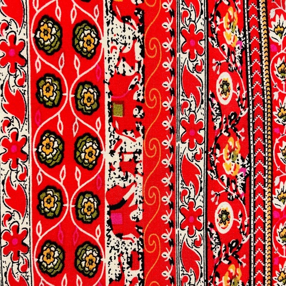 Bohemian Maxi Dress- Beautiful Red Floral Pattern - Picture 6 of 6